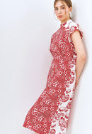 SAKURA さくら RED Kimono Cheongsam BATIK