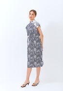 SAKURA さくら NAVY Kimono Cheongsam BATIK