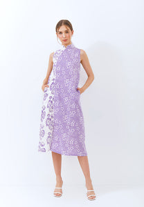 SAKURA さくら LILAC Batik Midi Cheongsam Dress