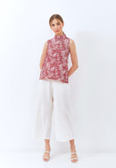 SAKURA さくら Red Batik Cheongsam Top