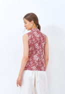 SAKURA さくら Red Batik Cheongsam Top