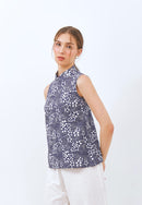 SAKURA さくら NAVY Batik Cheongsam Top