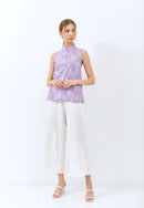 SAKURA さくら LILAC Batik Cheongsam Top