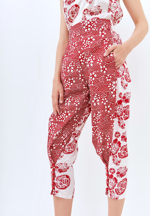 SAKURA さくら Red 3-Way Pants