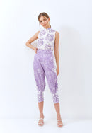 ROSE LILAC Batik Cheongsam Top
