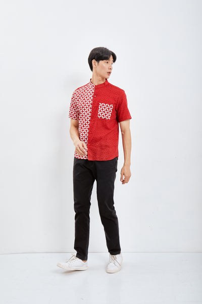 KAWUNG TILES RED Man Shirt