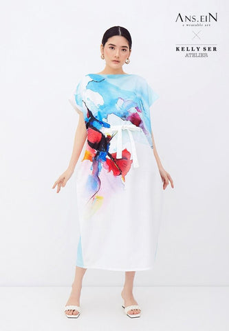 PARADISE Midi Kimono Dress