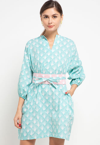 SEA SHELL MINT Batik Tunic Dress