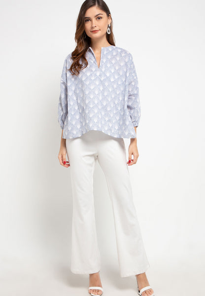 SEA SHELL GREY Batik Tunic Shirt