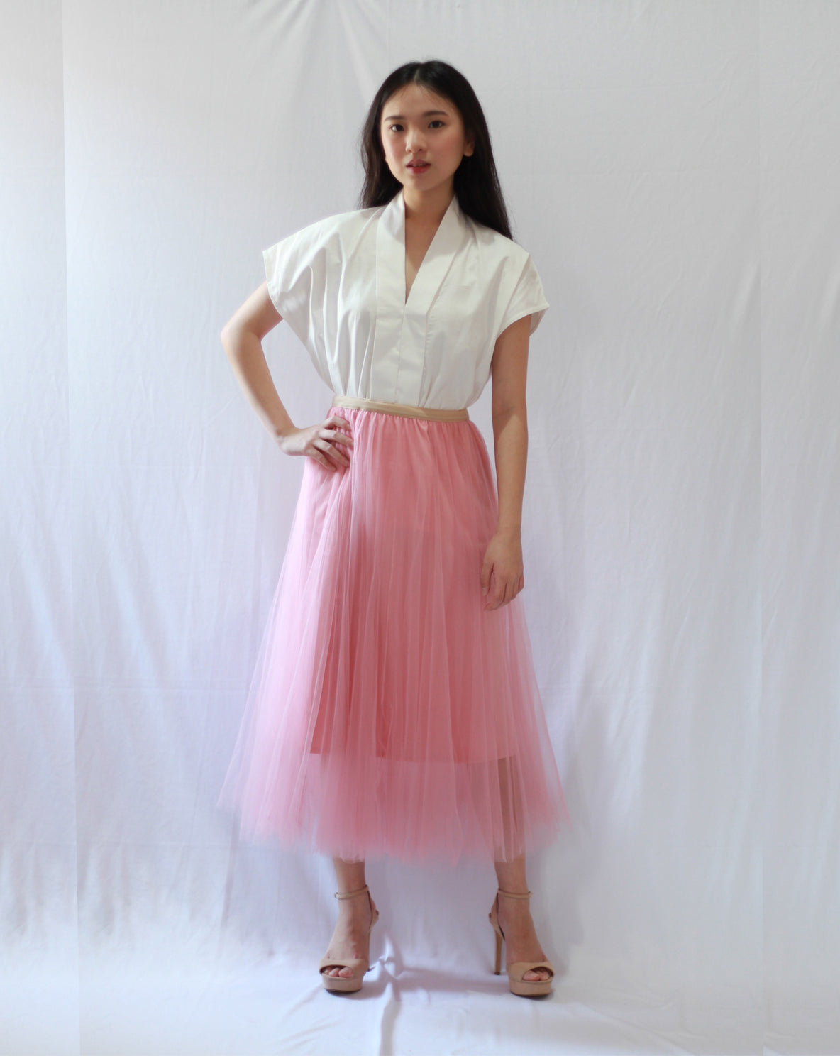 Basic Tulle Skirt - Blush