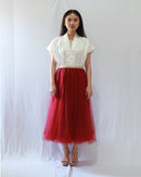 Basic Tulle Skirt - Burgundy