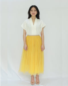 Basic Tulle Skirt - Mustard