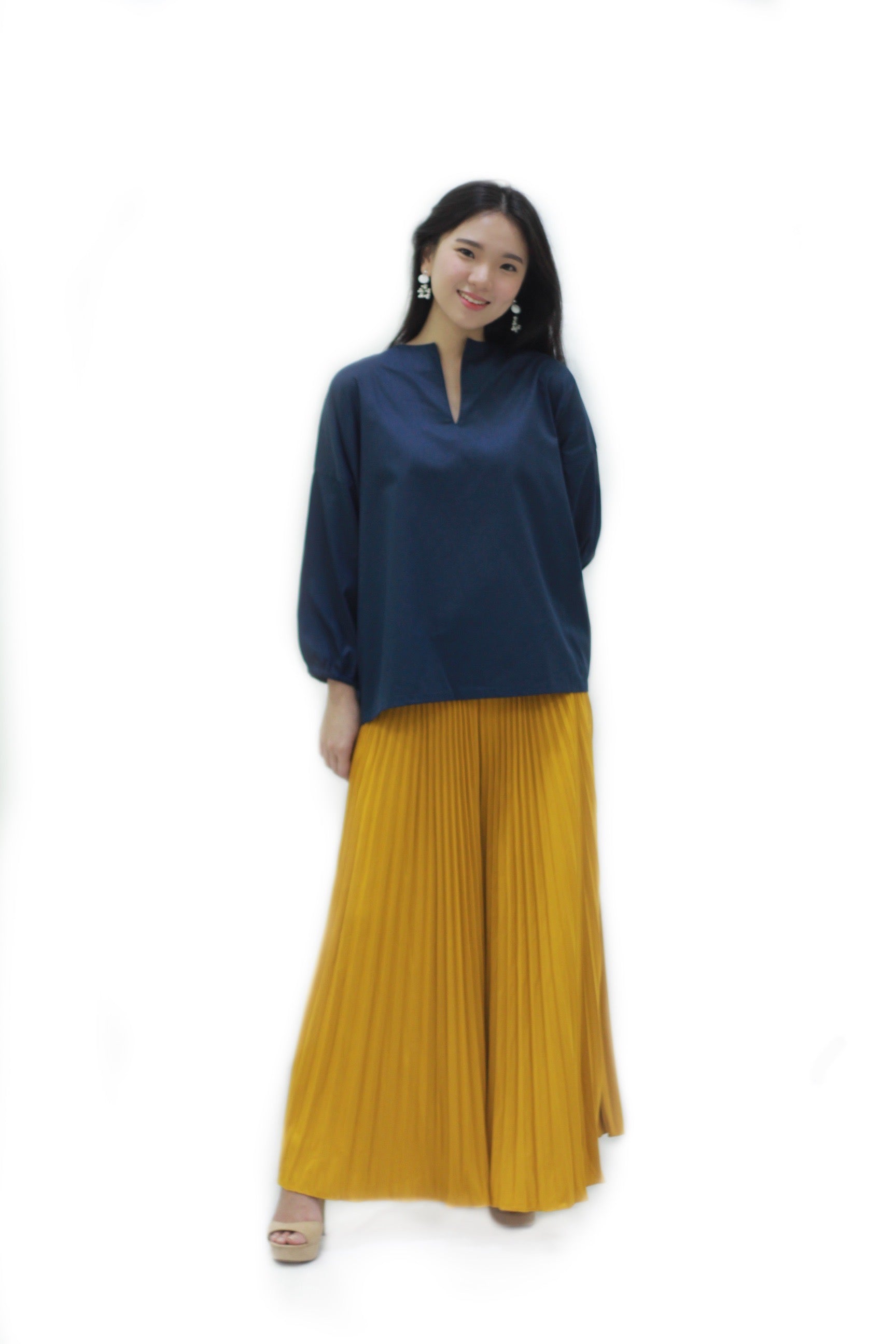 Basic Pleated Culottes Maxi