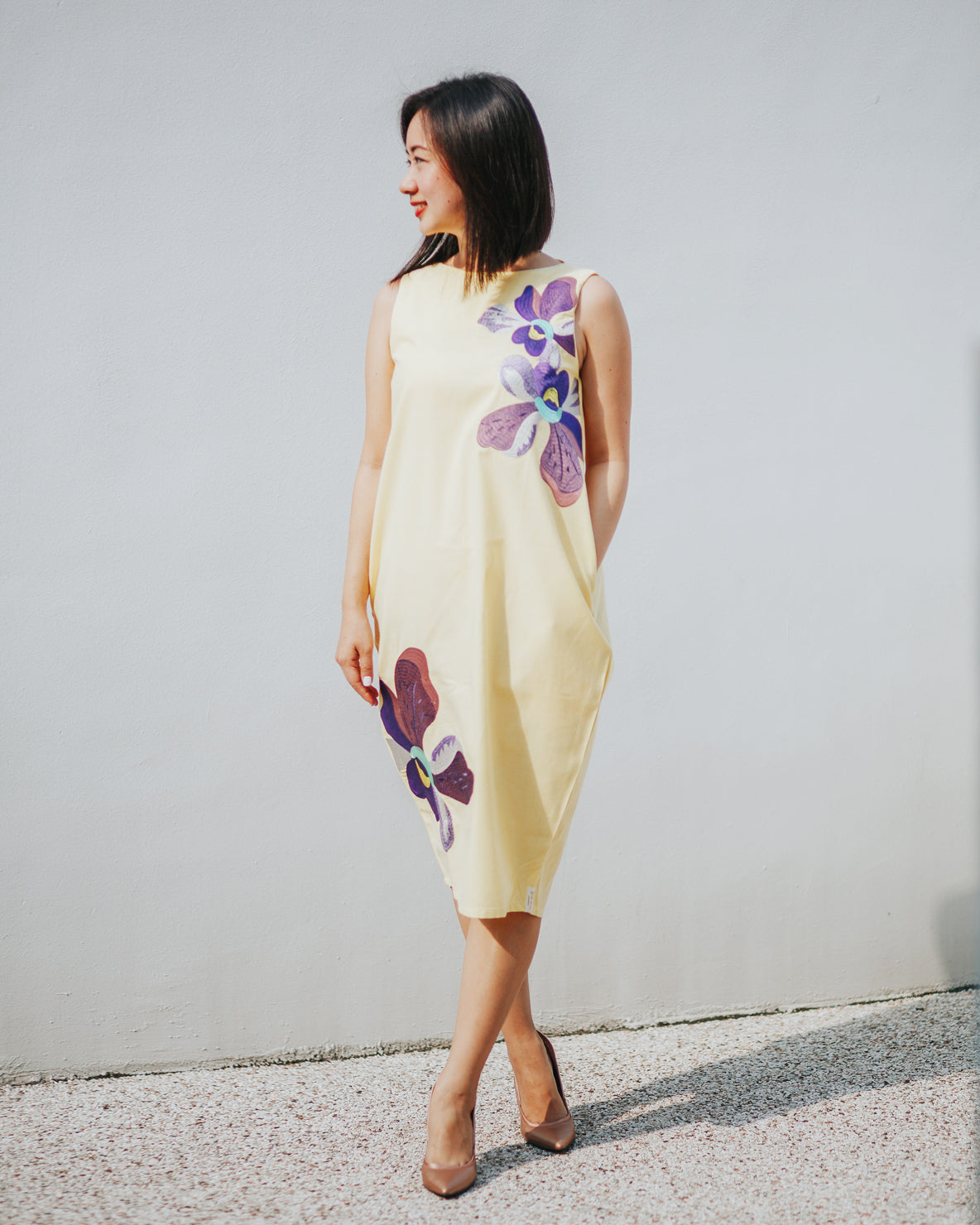 VANDA Yellow Tulip Dress