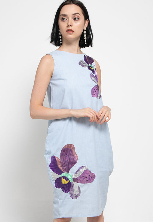 VANDA Blue Tulip Dress