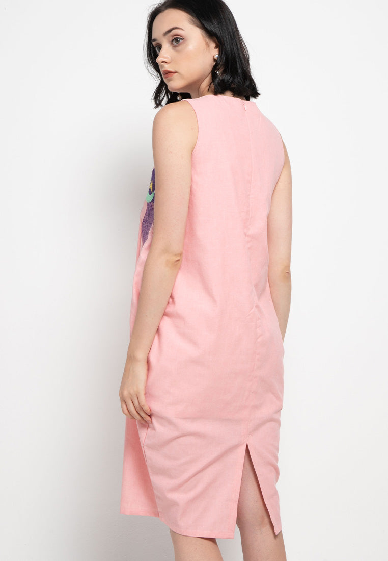 VANDA Peach Tulip Dress