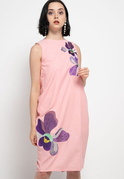 VANDA Peach Tulip Dress