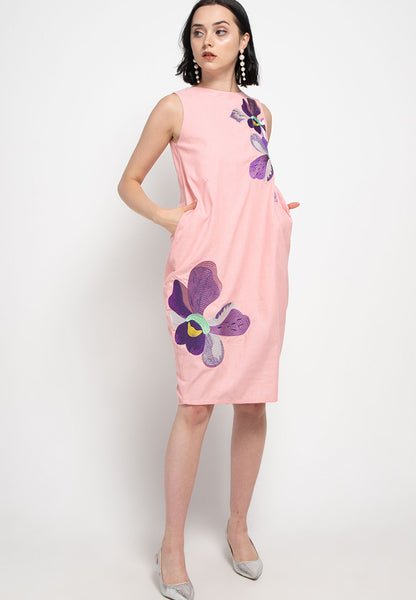VANDA Peach Tulip Dress