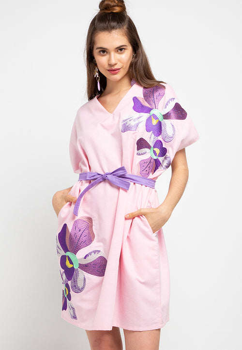 VANDA Pink Kimono Dress