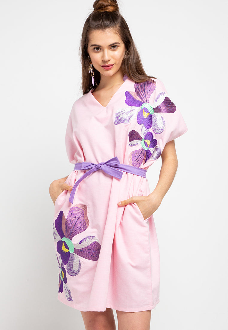 VANDA Pink Kimono Dress