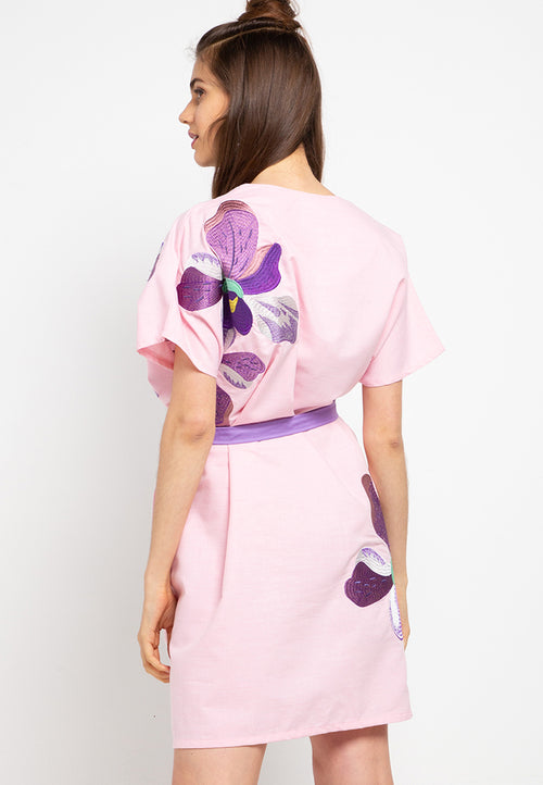 VANDA Pink Kimono Dress