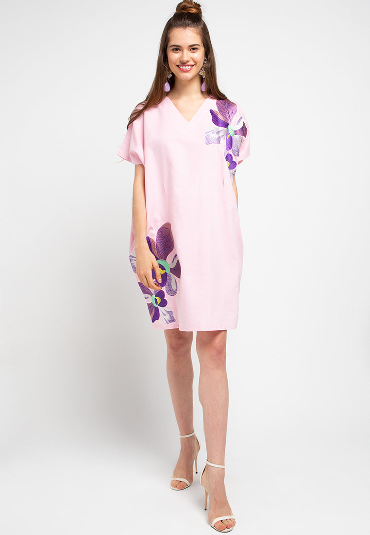 VANDA Pink Kimono Dress