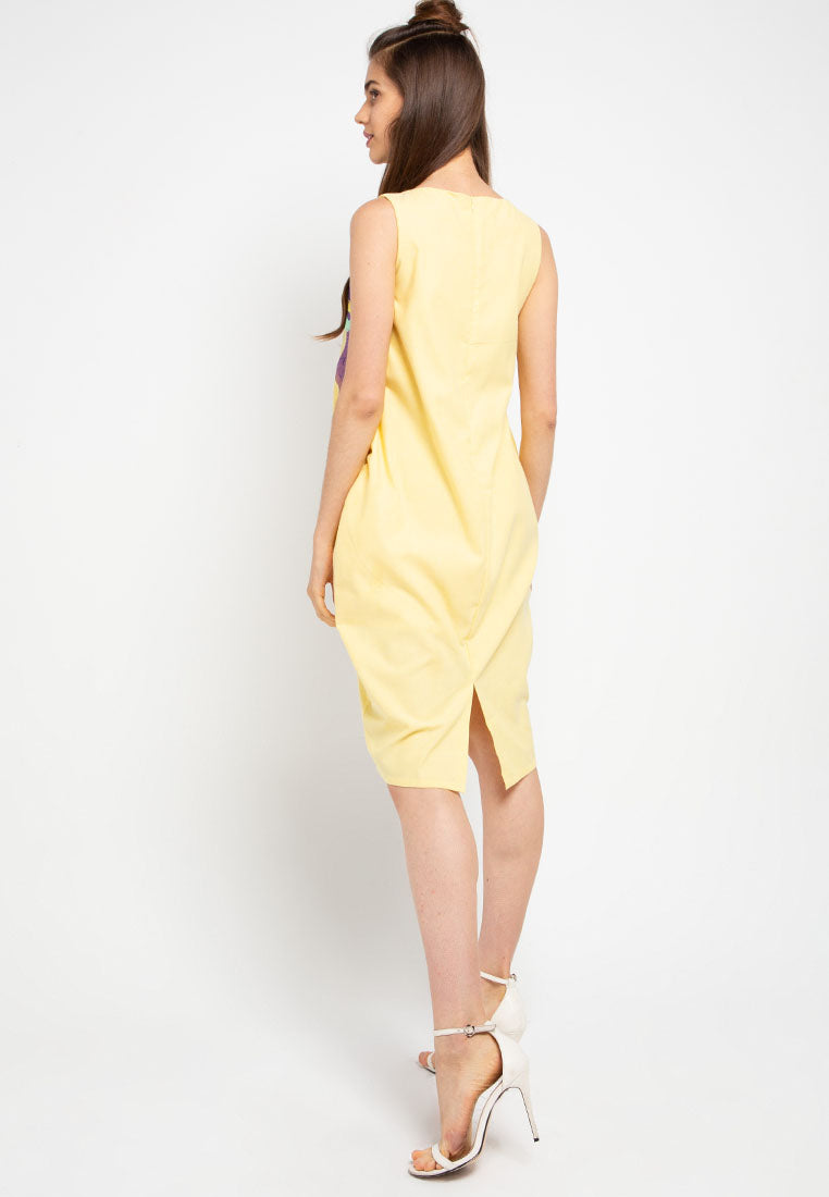 VANDA Yellow Tulip Dress