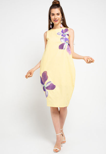 VANDA Yellow Tulip Dress