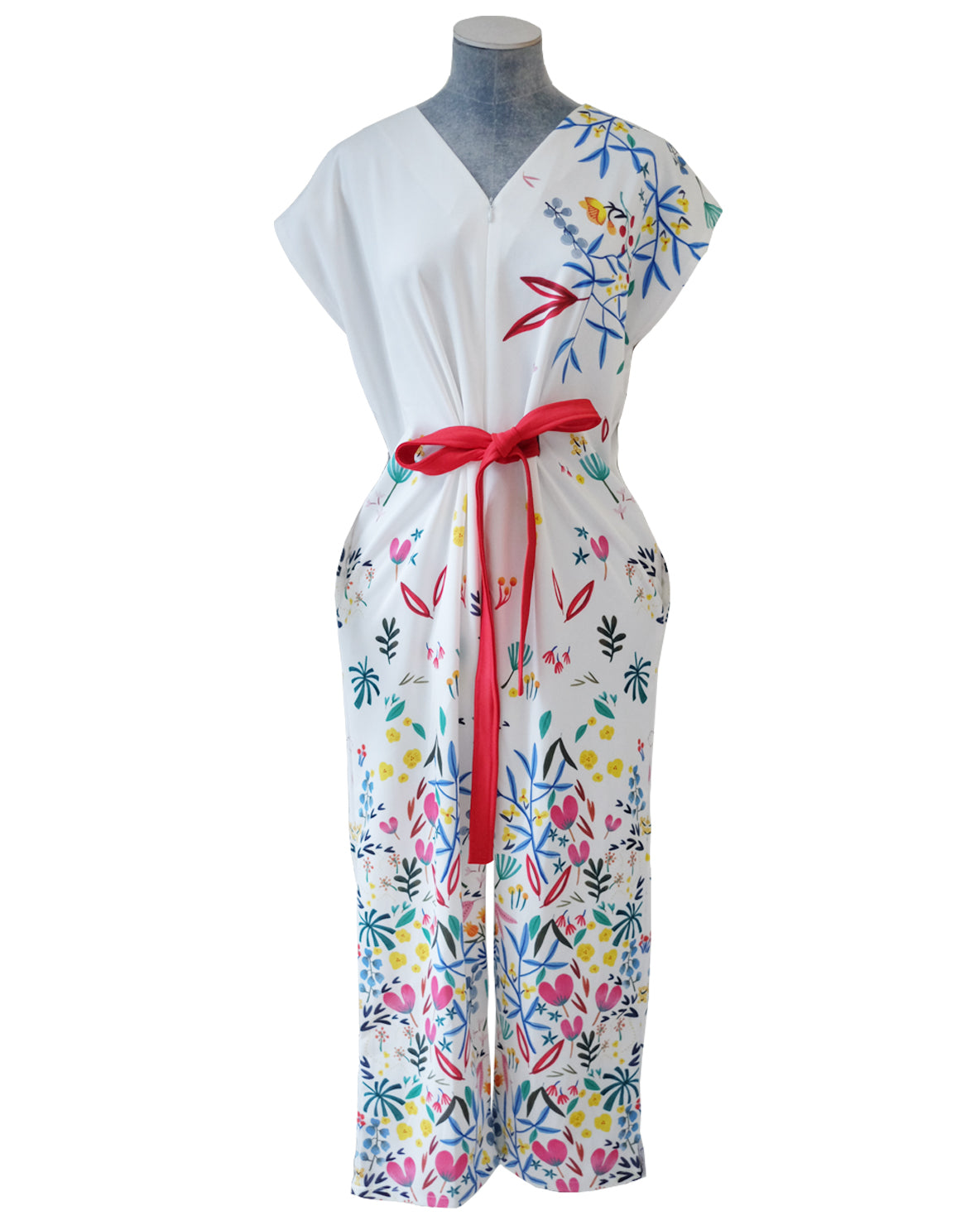 WHITE 花 HANA Slim Jumpsuit
