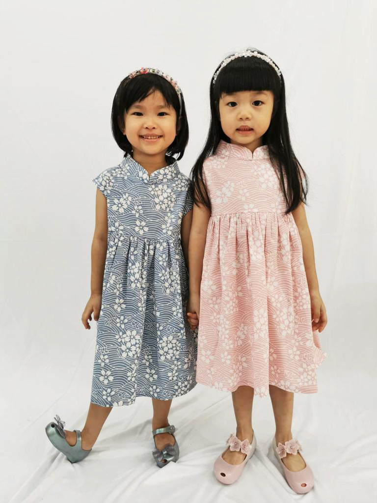 SAKURA さくら GREY MiniME Dress BATIK