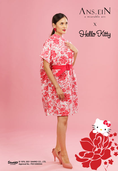 HELLO KITTY PEONY Kimono Dress
